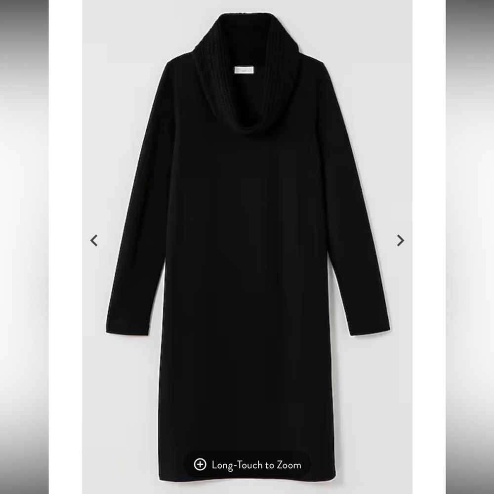 J. Jill Sweater-Trimmed Cowl-Neck Dress, XLP